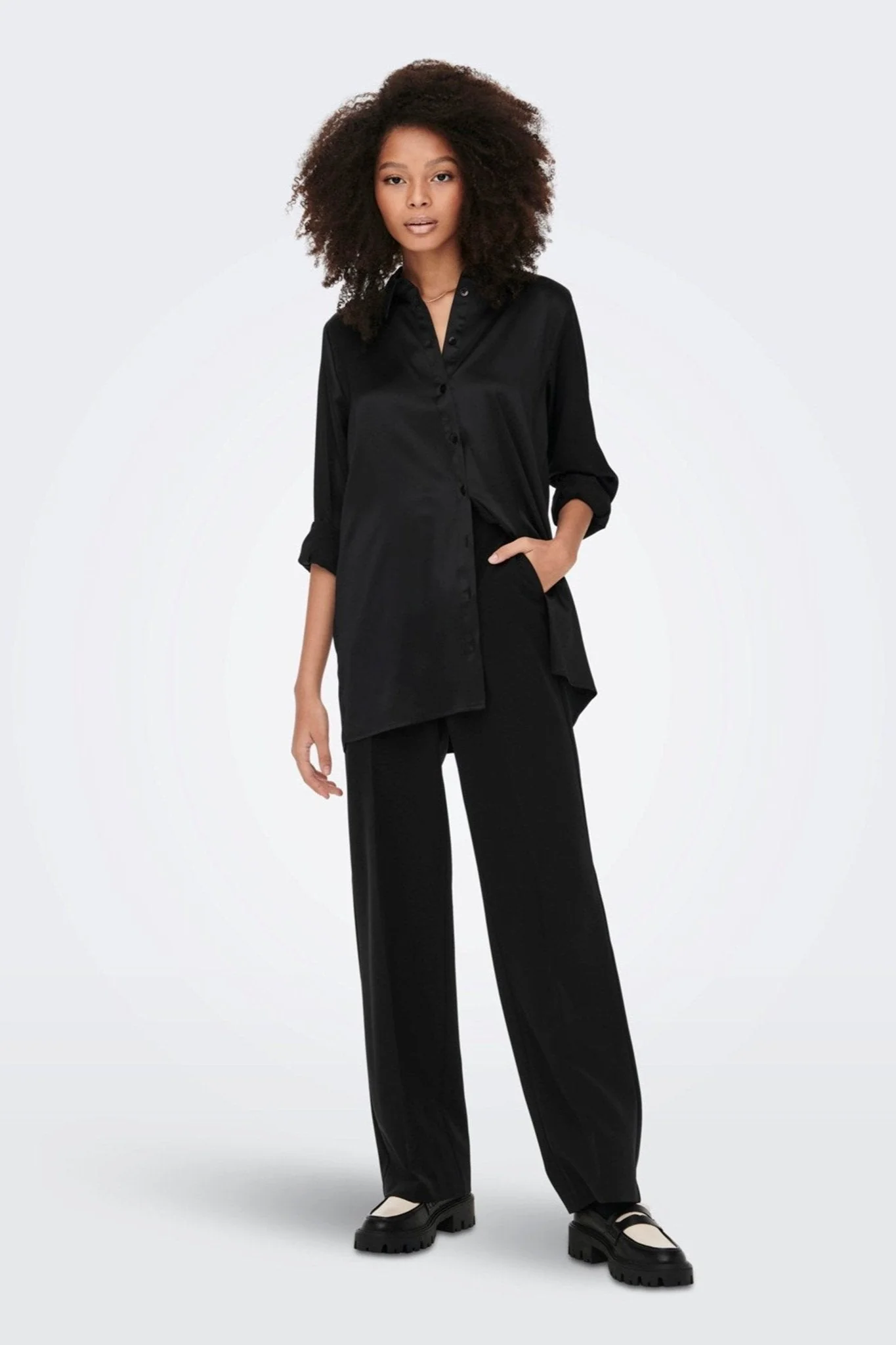 Vestido Victoria Satin - Negro - Imagen 4