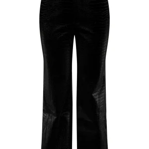 Alma Croco Pants - Negro