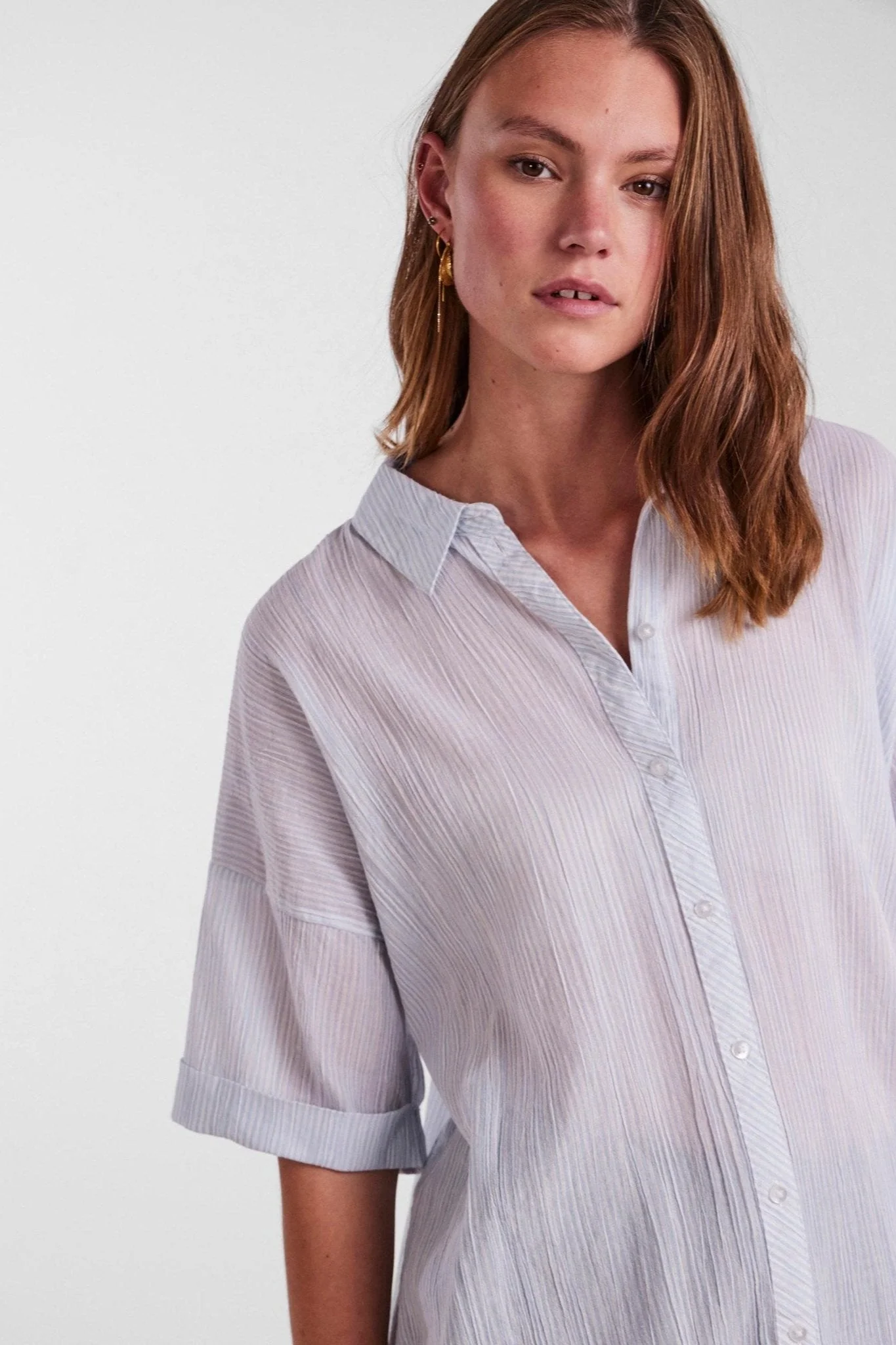 Terra Lang Skjorte - Kentucky Blue - Imagen 4