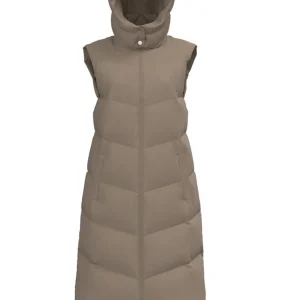 Chaleco de jamilla largo - visón plateado