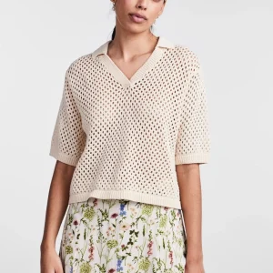 Polo de punto de leta - humo blanco