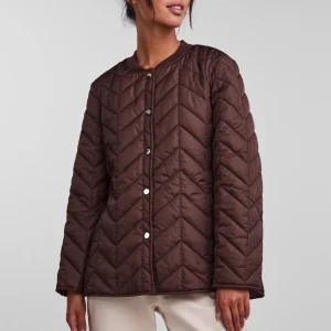 Jaqueta acolchada corta de Fawn - Café de achicoria