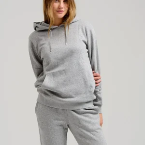 Sudor de sudadera con capucha básica - Melange gris claro