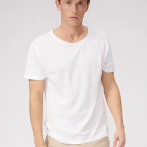 Camiseta con cuello profundo - Blanco
