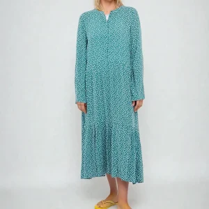 Vestido de manga larga de Anna - verde azulado