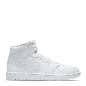 N370O Tenis Air Jordan 1 Mid Triple White