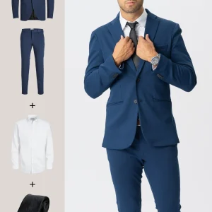 The Original Performance Suit™️ (Azul) + Camisa y Corbata - Paquete Especial