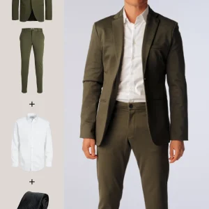 The Original Performance Suit™️ (Verde Oscuro) + Camisa y Corbata - Paquete Especial
