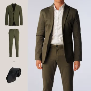The Original Performance Suit™️ (Verde oscuro) + Corbata - Paquete completo