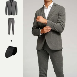 The Original Performance Suit™️ (Gris oscuro) + Corbata - Paquete (V.I.P)