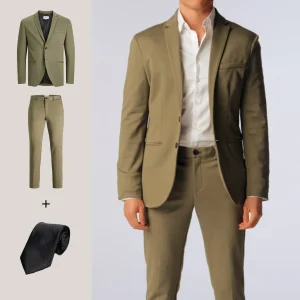 The Original Performance Suit™️ (Oliva) + Corbata - Paquete completo