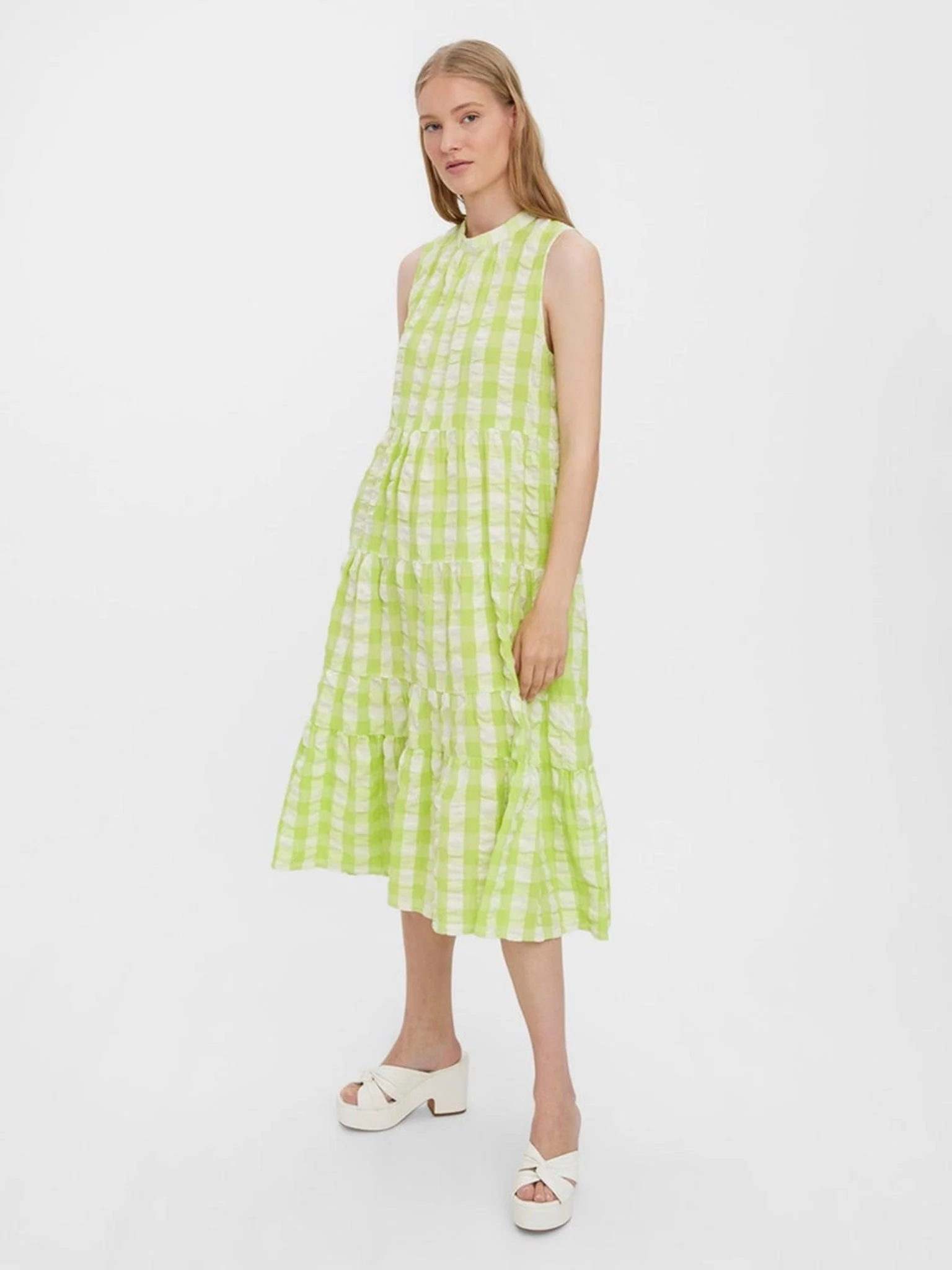 Sody Barry Highneck Dress - Shadow Lime - Imagen 3