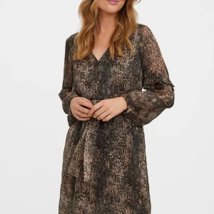 Nala V -Neck Kjole - Mink plateado