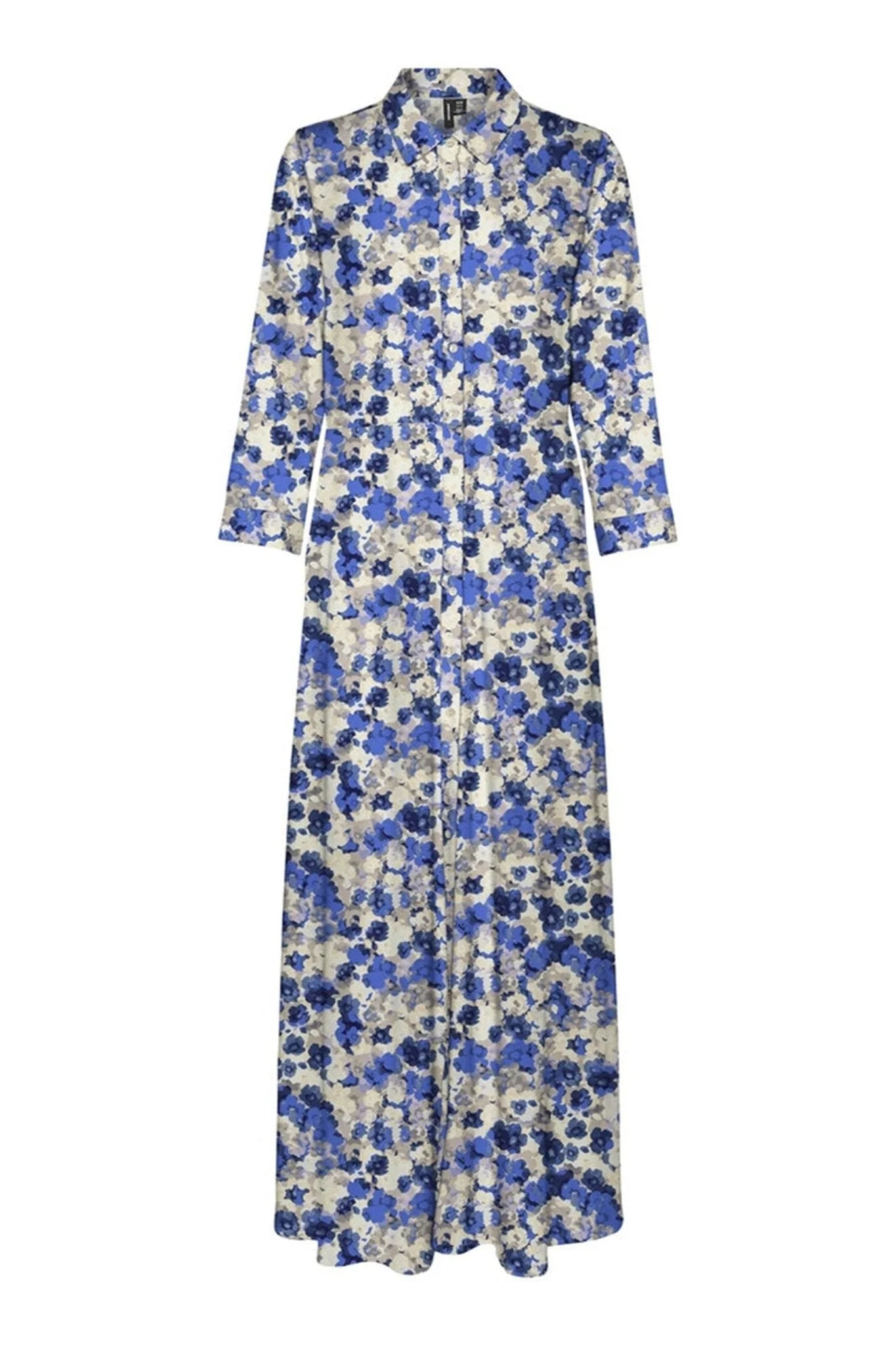 Vestido de camisa Elly 3/4 - Azul Náutico - Imagen 5