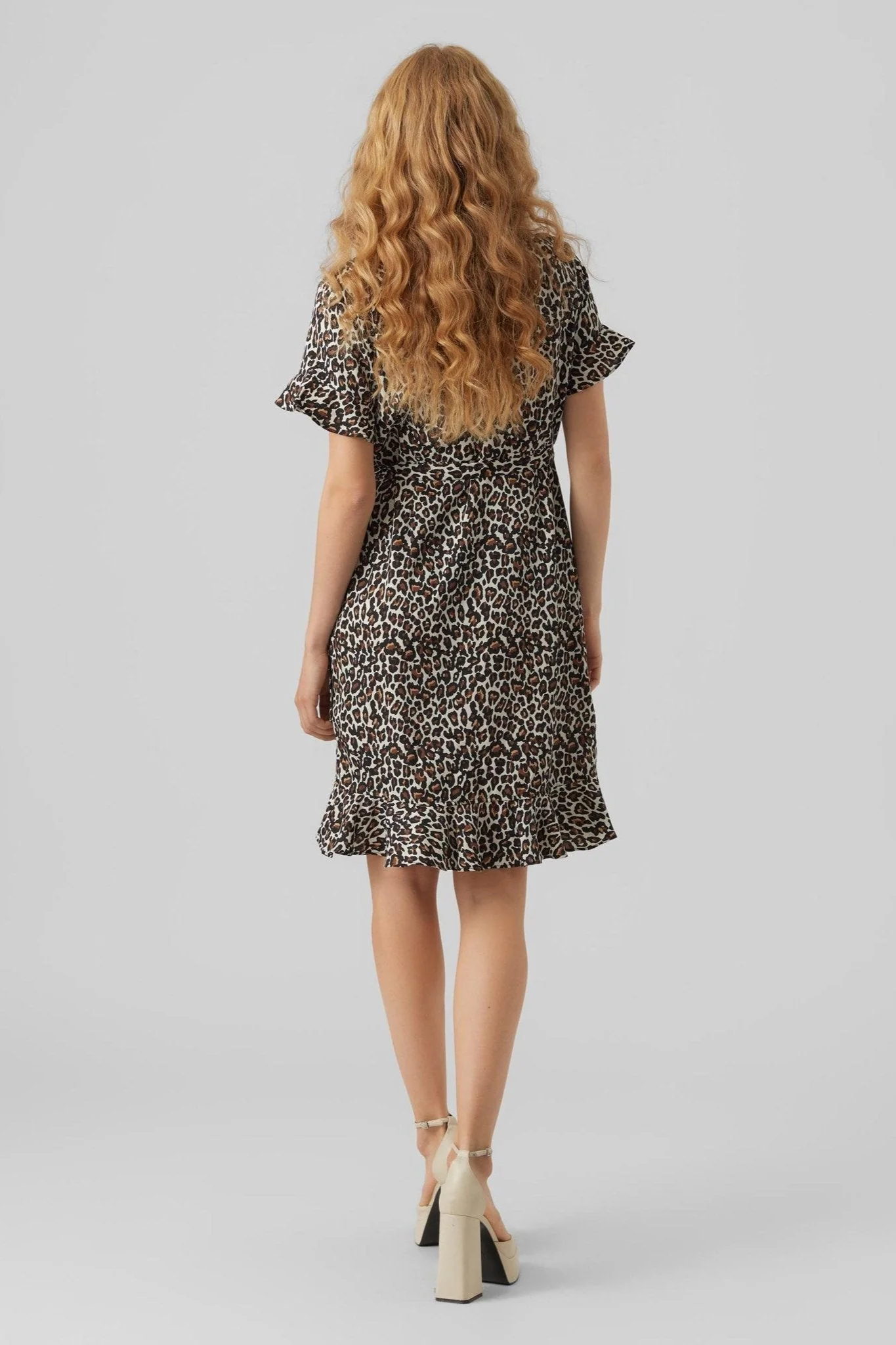 Vestido Henna Mini Wrap - avena - Imagen 3