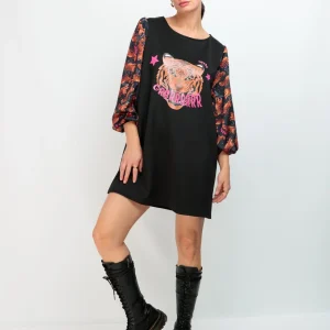 Vestido Abullonado Tigre Face