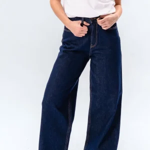 El rendimiento original de los jeans anchos - mezclilla azul oscuro