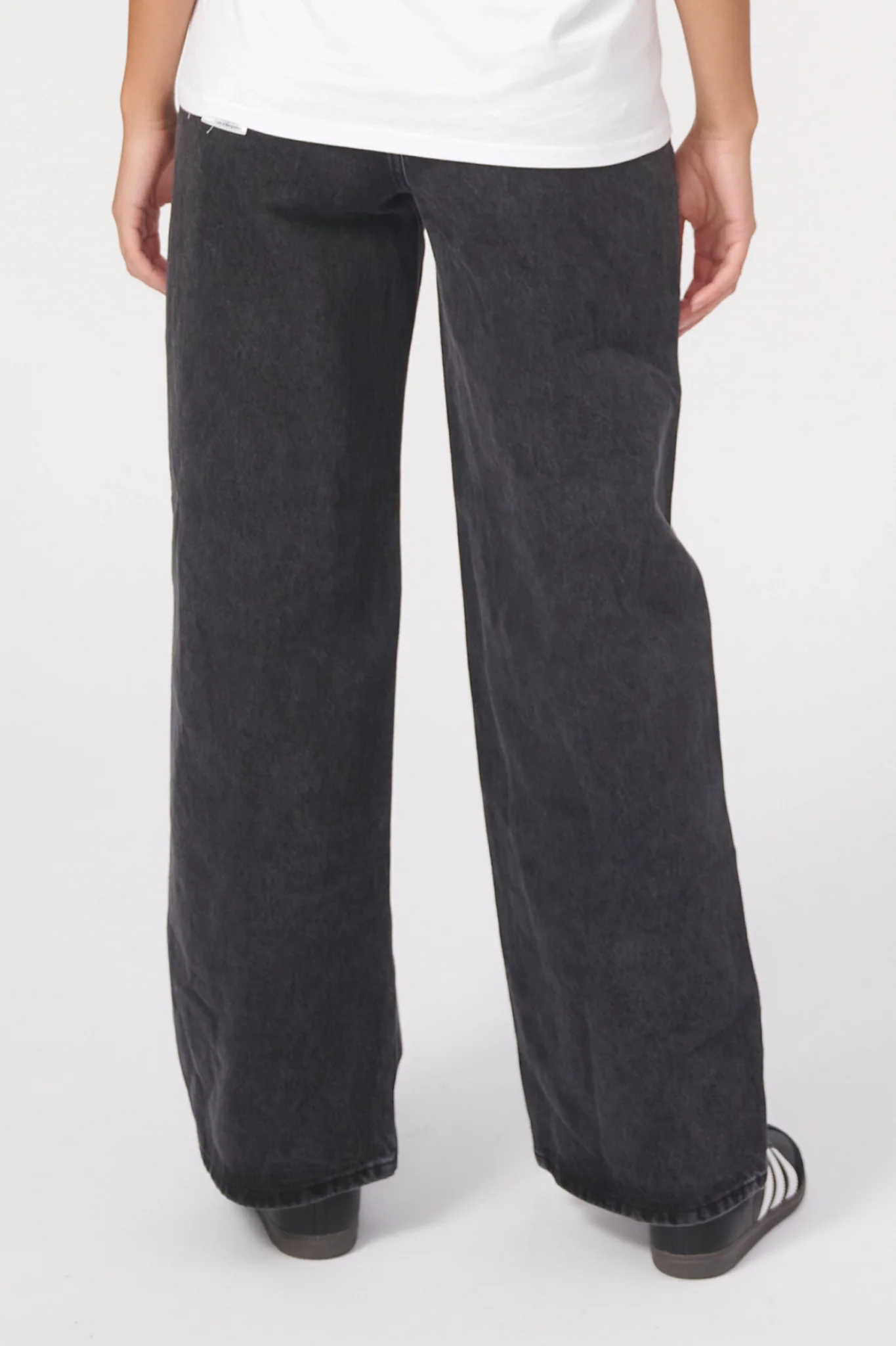 El rendimiento original de los jeans anchos - mezclilla blanca lavada - Imagen 4