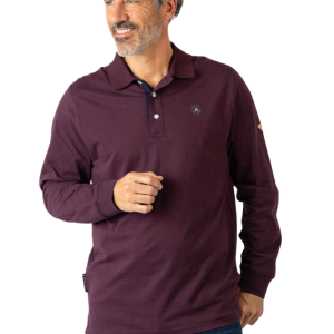 Polo manga larga granate Privata