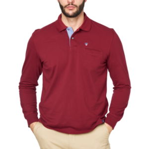 Polo básico manga larga granate Sts