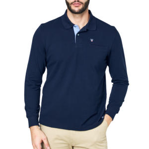 Polo básico manga larga azul marino Sts