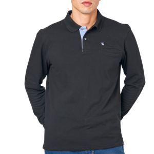 Polo Negro de Manga Larga Sts