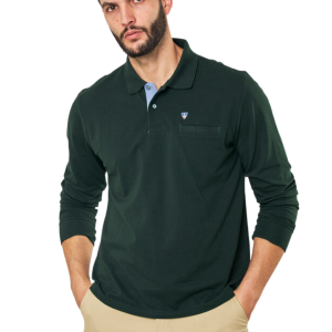 Polo básico manga larga verde Sts