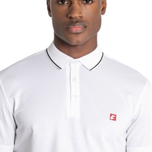 Polo blanco raya cuello Dos Galgos