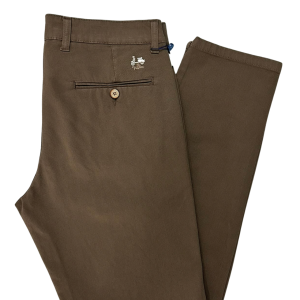 Pantalón chino recto marrón La Vespita