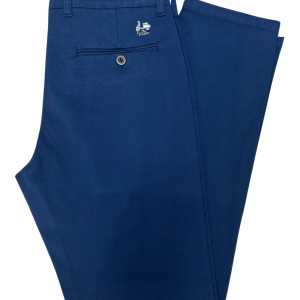 Pantalón chino recto azul tinta La Vespita