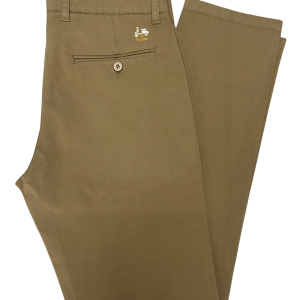 Pantalón chino recto camel La Vespita